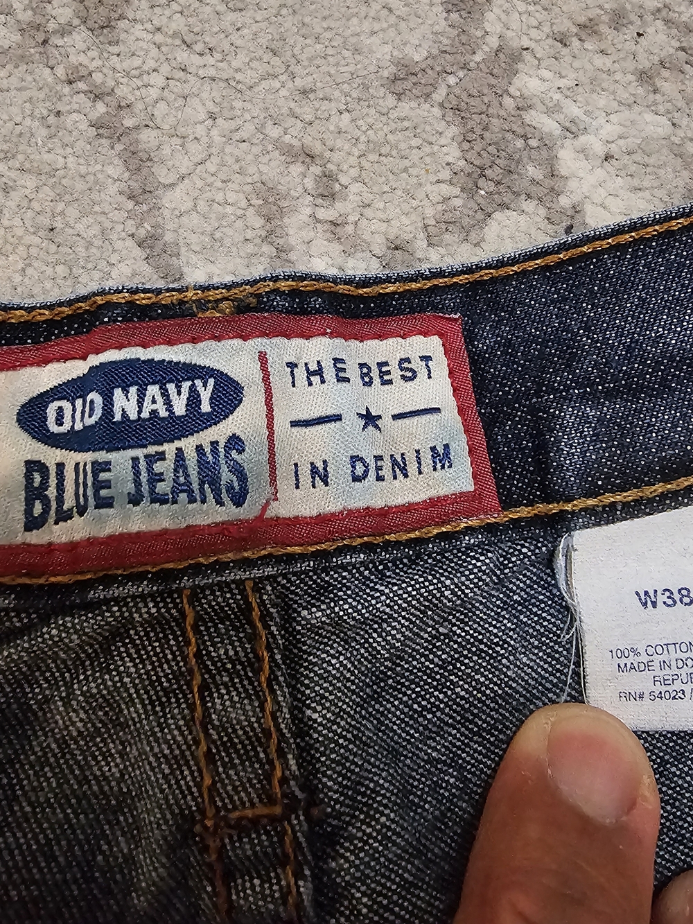 Y2k Old Navy Dark Blue Denim Carpenter Shorts - Picture 3 of 8